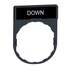 SCHNEIDER ELECTRIC - Schildträger 30x40mm, für Ø 22 Geräte, m. Schild DOWN