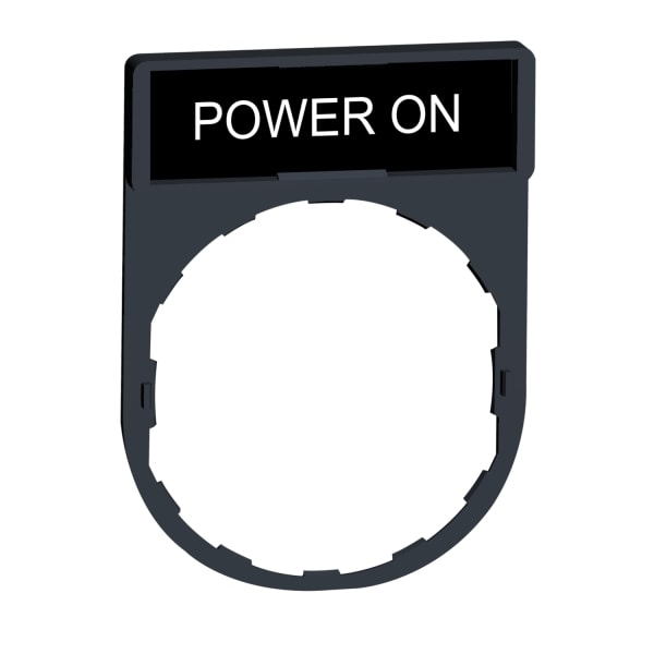 SCHNEIDER ELECTRIC - Schildträger 30x40mm, für Ø 22 Geräte, m. Schild POWER ON