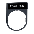 SCHNEIDER ELECTRIC - Schildträger 30x40mm, für Ø 22 Geräte, m. Schild POWER ON