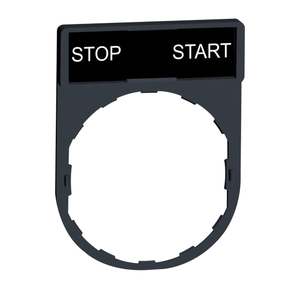 SCHNEIDER ELECTRIC - Schildträger 30x40mm, für Ø 22 Geräte, mit Schild STOP-START