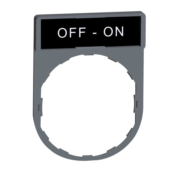SCHNEIDER ELECTRIC - Schildträger 30x40mm, mit Schild OFF-ON, für Harmony 22mm, in grau