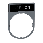 SCHNEIDER ELECTRIC - Schildträger 30x40mm, mit Schild OFF-ON, für Harmony 22mm, in grau