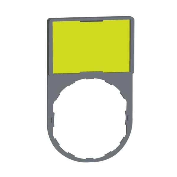 SCHNEIDER ELECTRIC - Schildträger 30x50mm, unbeschriftet weiß/gelb, für Harmony 22mm, in grau
