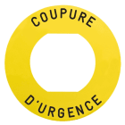 SCHNEIDER ELECTRIC - Schild Ø60 für Not-Aus-Taster, mit Schutzkragen ZBZ16.. COUPURE D'URGENCE