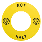 SCHNEIDER ELECTRIC - Schild Ø60 für Not-Halt/Not-Aus-Taster, NOT-HALT/Logo ISO13850
