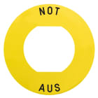 SCHNEIDER ELECTRIC - Schild Ø60 für Not-Aus-Taster, mit Schutzkragen ZBZ16.. NOT AUS