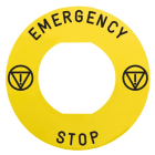 SCHNEIDER ELECTRIC - Schild Ø60 für Not-Halt-Taster, mit Schutzkragen ZBZ16.. EMERGENCY STOP