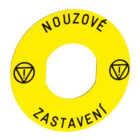 SCHNEIDER ELECTRIC - beschriftung Ø22 - 60 mm nouzove zastaveni