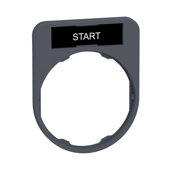 SCHNEIDER ELECTRIC - Schildträger 40x50mm, mit Schild START, für Harmony 30mm, in grau