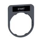 SCHNEIDER ELECTRIC - Schildträger 40x50mm, mit Schild START, für Harmony 30mm, in grau
