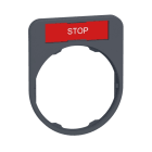 SCHNEIDER ELECTRIC - Schildträger 40x50mm, mit Schild STOP, für Harmony 30mm, in grau