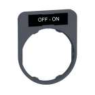 SCHNEIDER ELECTRIC - Schildträger 40x50mm, mit Schild OFF-ON, für Harmony 30mm, in grau
