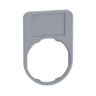 SCHNEIDER ELECTRIC - Schildträger 40x60mm, mit Schild sw/rt, unbeschriftet, für Harmony 30mm, grau