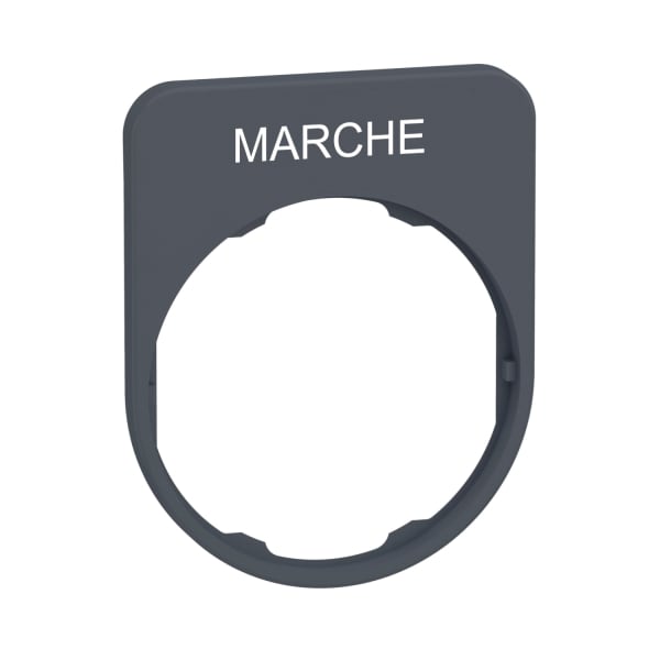 SCHNEIDER ELECTRIC - Schildträger 40x50mm, mit Beschriftung MARCHE, für Harmony 30mm, in grau