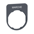 SCHNEIDER ELECTRIC - Schildträger 40x50mm, mit Beschriftung MARCHE, für Harmony 30mm, in grau