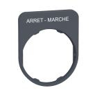 SCHNEIDER ELECTRIC - Schildträger 40x50mm, mit Beschriftung ARRET-MARCHE, für Harmony 30mm, in grau