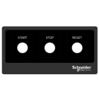 SCHNEIDER ELECTRIC - Beschriftungsfeld 200x100mm, zum Aufkleben, mit Beschriftung START STOP RESET