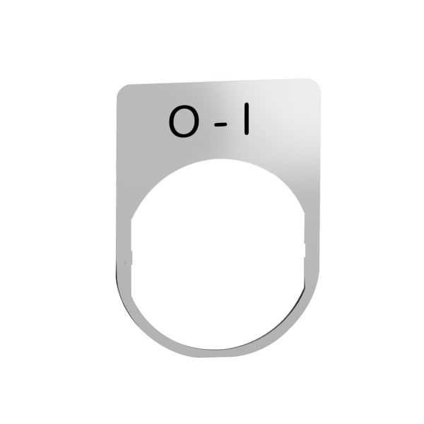 SCHNEIDER ELECTRIC - Schildträger 30x40mm, mit Beschriftung 0-I, für Harmony 22mm, aus Metall
