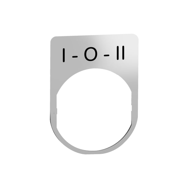 SCHNEIDER ELECTRIC - Schildträger 30x40mm, mit Beschriftung I-0-II, für Harmony 22mm, aus Metall