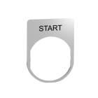 SCHNEIDER ELECTRIC - Schildträger 30x40mm, mit Beschriftung START, für Harmony 22mm, aus Metall