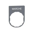 SCHNEIDER ELECTRIC - Schildträger 30x40mm, mit Beschriftung MARCHE, für Harmony 22mm, in grau