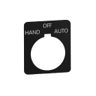 SCHNEIDER ELECTRIC - SCHILD ALU 40X43 SW HAND-OFF-AUTO