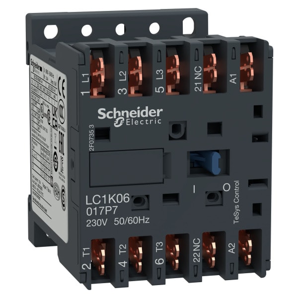 SCHNEIDER ELECTRIC - SCHÜTZ 3P 6A AC3 230V 50/60HZ 1Ö
