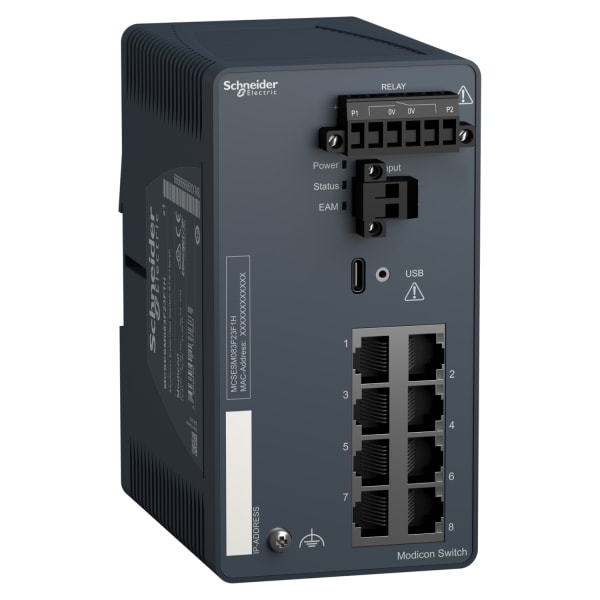 SCHNEIDER ELECTRIC - Modicon Ext. Mng Switch 8TX-Fast-Harsh