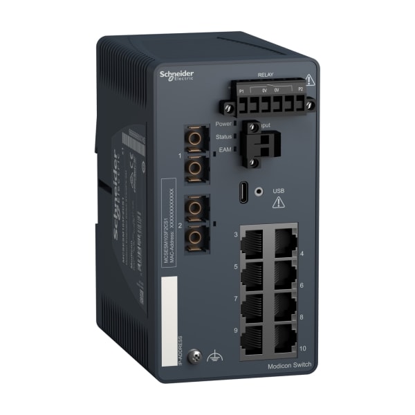 SCHNEIDER ELECTRIC - Modicon Ext. Mng Switch 8TX/2FX-SM-Fast