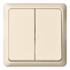 SCHNEIDER ELECTRIC - Doppeltaster 10A RENOVIERUNG komplett Steckklemme reinweiß