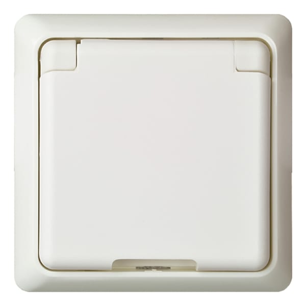 SCHNEIDER ELECTRIC - Steckdose mit Klappdeckel 16A RENOVIERUNG komplett Steckklemme reinweiß