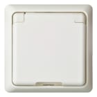 SCHNEIDER ELECTRIC - Steckdose mit Klappdeckel 16A RENOVIERUNG komplett Steckklemme reinweiß
