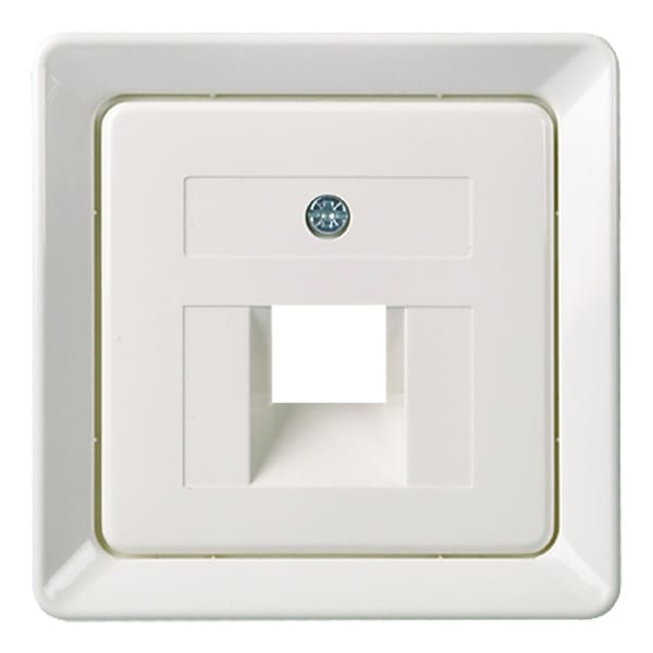 SCHNEIDER ELECTRIC - Zentralplatte für 1xRJ45 FASHION/RIVA/SCALA reinweiß