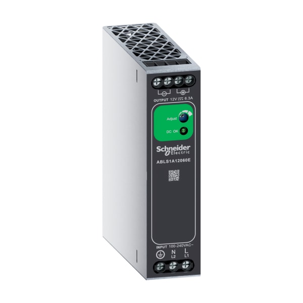 SCHNEIDER ELECTRIC - Spannungsversorgung, Easy Modicon ABLSE, getaktet, 1-phasig, 100-240V AC, 12V DC, 6,3A, 75W, Hutschiene
