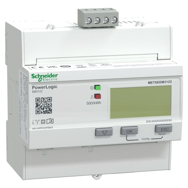 SCHNEIDER ELECTRIC - Energiezähler EM3122, 3 phasig, 45 A, Klasse 1, Modbus RTU