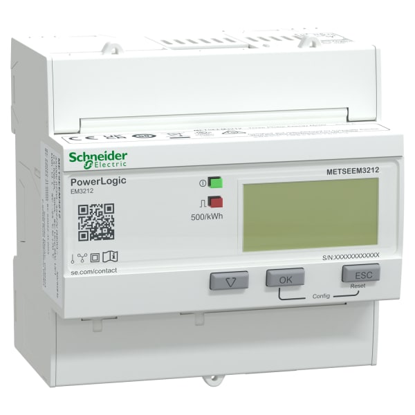 SCHNEIDER ELECTRIC - Energiezähler EM3212, 3 phasig, 63 A, Klasse 1, Impulsausgang