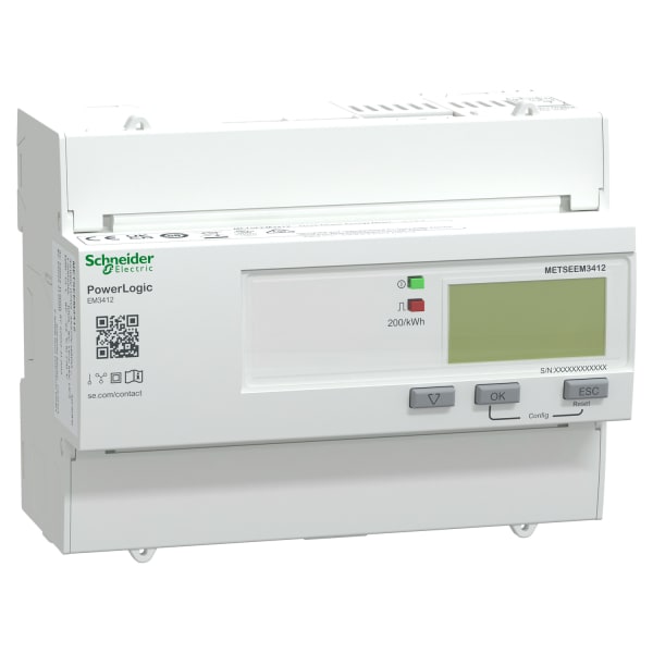 SCHNEIDER ELECTRIC - Energiezähler EM3412, 3 phasig, 125 A, Klasse 1, Impulsausgang