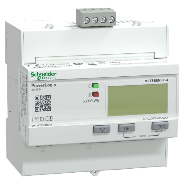 SCHNEIDER ELECTRIC - Energiezähler EM3724, Stromwandler 1-5 A, Klasse 0,5S / Klasse 1, Modbus RTU, MID