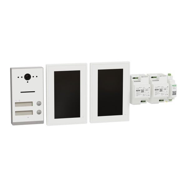 SCHNEIDER ELECTRIC - Listo Video Zweifamilienhaus-Set TwinBus IP, Weiß, AP