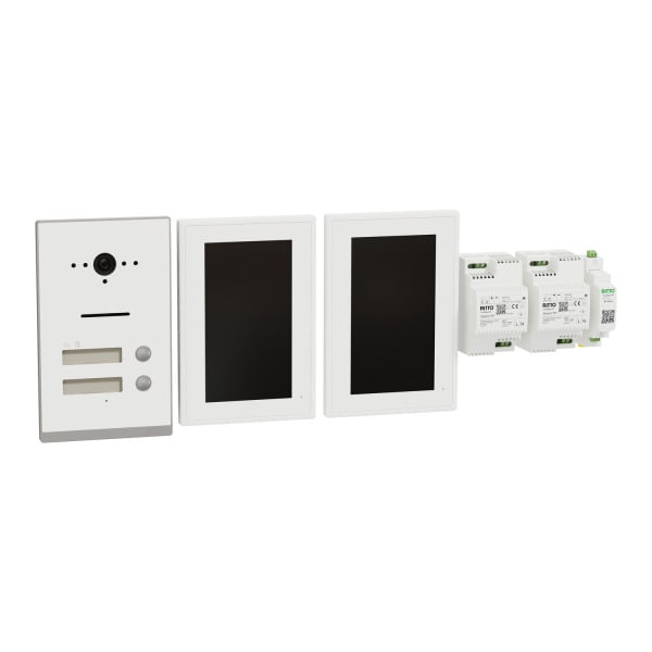 SCHNEIDER ELECTRIC - Listo Video Zweifamilienhaus-Set TwinBus IP, Weiß, UP