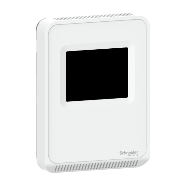 SCHNEIDER ELECTRIC - SpaceLogic Feuchtesensor Serie SLP, Raum-, Temperatur-, Farb-Touchscreen, BACnet MSTP/Modbus, mattweißes Gehäuse