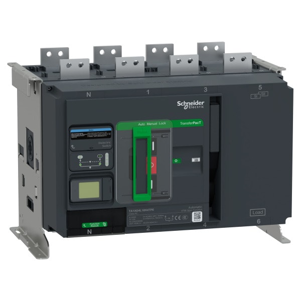 SCHNEIDER ELECTRIC - TransferPacT TA1A, automatische Netzumschaltung, 1000A, 4P, LCD, 400V