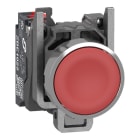 SCHNEIDER ELECTRIC - Drucktaster, Harmony XB4, Metall, 22mm, rot, unbeschriftet, tastend, 1Ö, Push-In