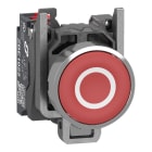 SCHNEIDER ELECTRIC - Drucktaster, Harmony XB4, Metall, 22mm, rot, beschriftet O, tastend, 1Ö, Push-In