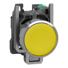 SCHNEIDER ELECTRIC - Drucktaster, Harmony XB4, Metall, 22mm, gelb, unbeschriftet, tastend, 1S, Push-In