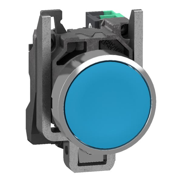SCHNEIDER ELECTRIC - Drucktaster, Harmony XB4, Metall, 22mm, blau, unbeschriftet, tastend, 1S, Push-In
