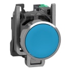 SCHNEIDER ELECTRIC - Drucktaster, Harmony XB4, Metall, 22mm, blau, unbeschriftet, tastend, 1S, Push-In