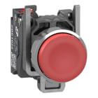 SCHNEIDER ELECTRIC - Drucktaster, Harmony XB4, Metall, 22mm, rot, vorstehend, unbeschriftet, tastend, 1Ö, Push-In