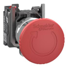 SCHNEIDER ELECTRIC - Not-Aus/Not-Halt-Schalter, Harmony XB4, Metall, 22mm, rot, Pilz 40mm, Drehentriegelung, 1Ö, Push-In