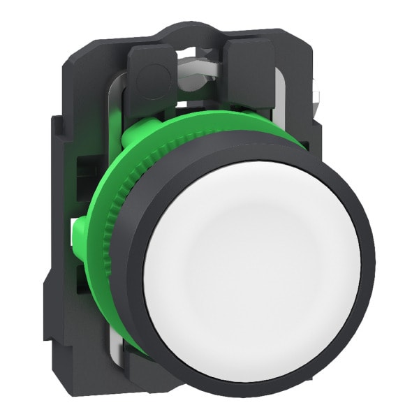 SCHNEIDER ELECTRIC - Drucktaster, Harmony XB5, Kunststoff, 22mm, weiß, unbeschriftet, tastend, 1S, Push-In